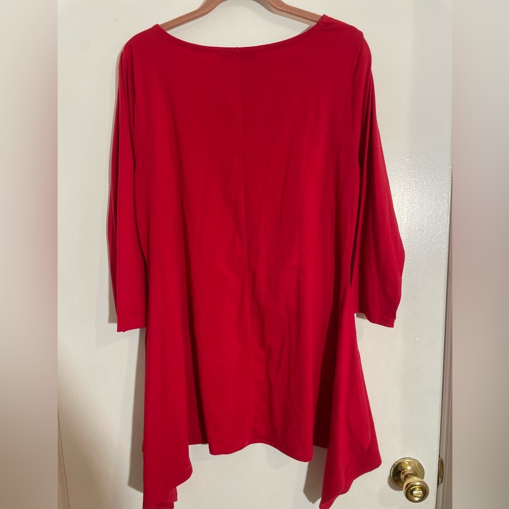 Belldini Red Sparkle Tunic Top - Picture 2 of 3